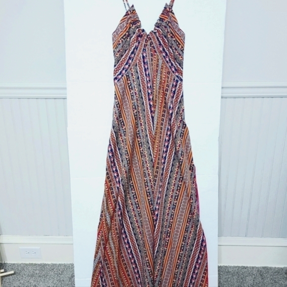 Brown Boho Hippie Maxi Dress - Picture 7 of 7
